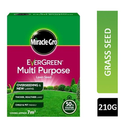 Miracle-Gro Evergreen Multi Purpose Lawn Seed 7m2, 210g - PACK (24)