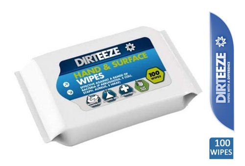 Dirteeze Hand & Surface Wipes 100's