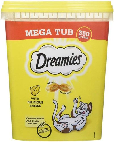 Dreamies Cat Treats with Cheese Mega Tub 350g