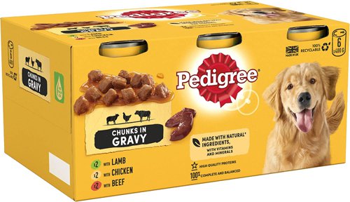 Pedigree Dog Tins Mixed Selection in Gravy 6x400g