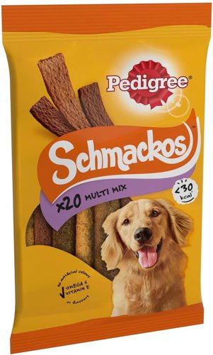 Pedigree Schmackos Dog Treats Meaty Multi Mix Variety 20 Stick