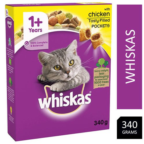 Whiskas 1+ Cat Complete Dry with Chicken 340g 