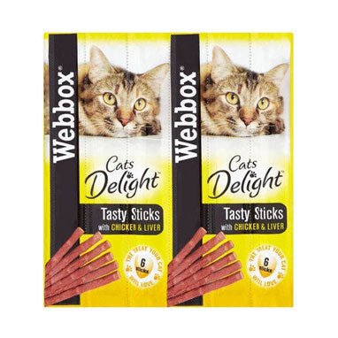 Webbox Cats Tasty Sticks Chicken & Liver 6 Pack - PACK (12)