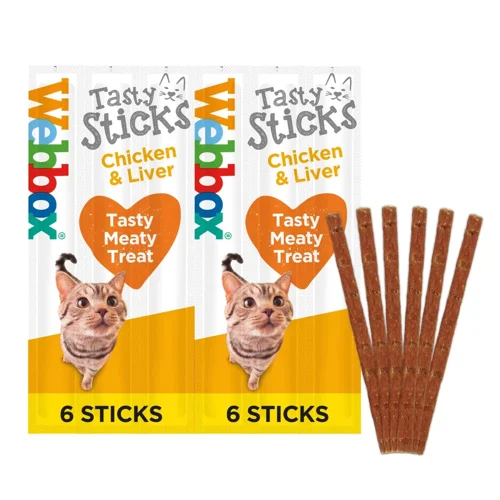 Webbox Cats Tasty Sticks Chicken & Liver 6 Pack - PACK (12)