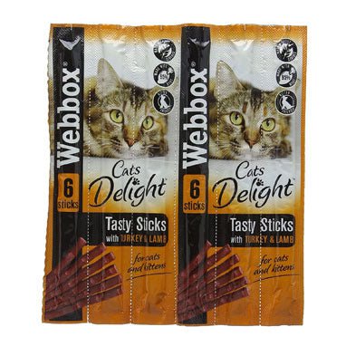 Webbox Cats Tasty Sticks Turkey & Lamb 6 Pack