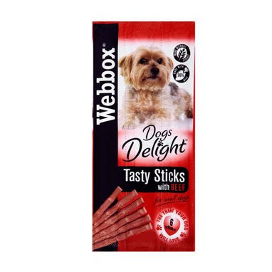 Webbox Small Dogs Delight Tasty Sticks Beef 6 Pack - PACK (12)