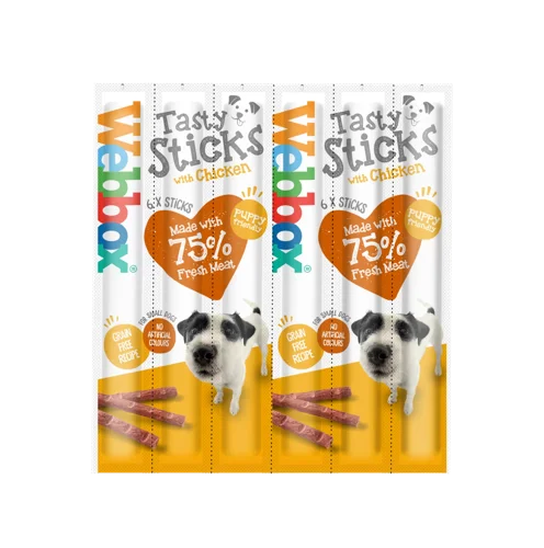 Webbox Small Dogs Delight Tasty Sticks Chicken 6 Pack - PACK (12)