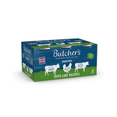 Butcher's Tripe Loaf Recipes Dog Food Tins 6x400g 