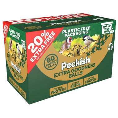 Peckish Extra Goodness Balls Tub 50's + 20% Extra - PACK (120)