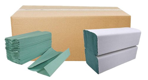 C-Fold 1 Ply Green Hand Towels 210's
