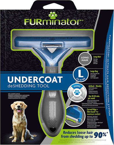 FURminator Undercoat Deshedding Tool Long Hair Large Dog County