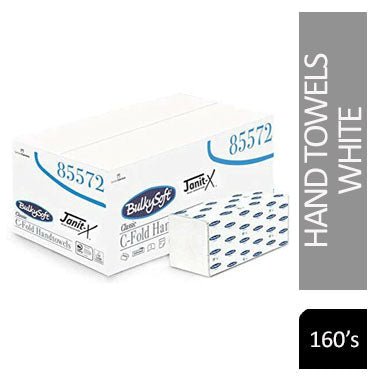 Janit-X C-Fold 2 Ply White Hand Towels 160's