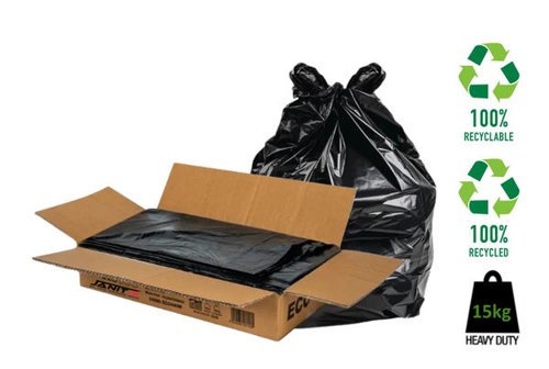 Janit-X Eco Heavy Duty Black Bin/Refuse Bags 200's (ECO310B)