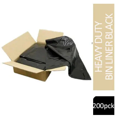 Janit-X Heavy Duty Black Bin Bags 200's