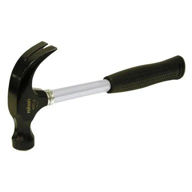 Rolson 10339 16 oz Claw Hammer Tubular Steel, Silver Black