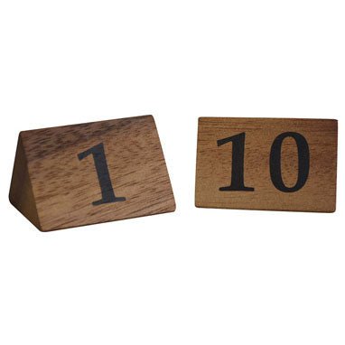 Zodiac Naturals Wooden Table Numbers 1-10