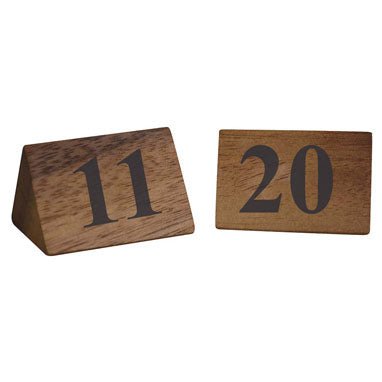 Zodiac Naturals Wooden Table Numbers 11-20
