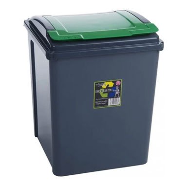Wham Recycle It Green Bin & Lid 50 Litre