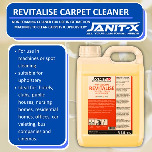 Janit-X Professional Revitalise Carpet Cleaner & Freshener 5 Litre - PACK (2)