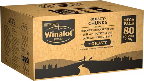 Winalot Meaty Chunks in Gravy 80x100g