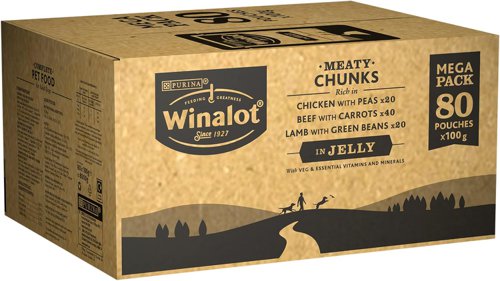 Winalot Meaty Chunks in Jelly 80x100g