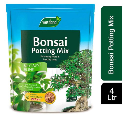 Westland Bonsai Potting Compost Mix and Enriched with Seramis 4 Litre - PACK (12)