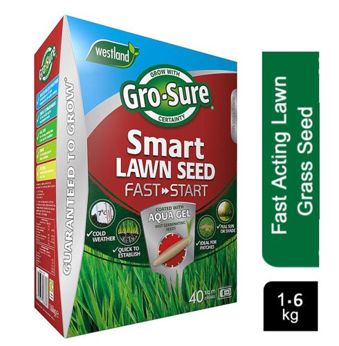 Westland Gro-Sure Smart Lawn Seed Fast Start 40m2 - PACK (4)