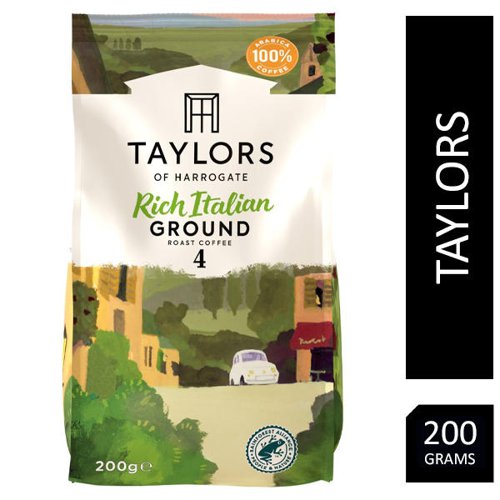 Taylors of Harrogate Rich Italian Ground Coffee 200g - PACK (6)