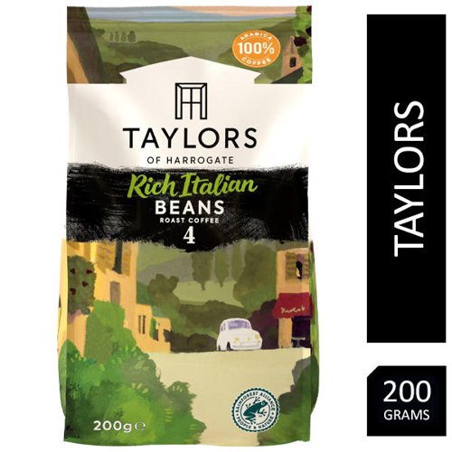 Taylors of Harrogate Rich Italian Coffee Beans 200g  - PACK (6)