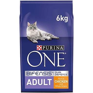Purina ONE Adult Dry Cat Food Chicken & Wholegrains 6kg