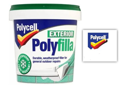 Polycell Ready Mixed Tub Multi-Purpose Exterior Polyfilla 1kg - PACK (6)