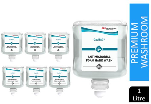 Deb OxyBAC Antibacterial Foam Wash 1 Litre Cartridge (OXY1L)
