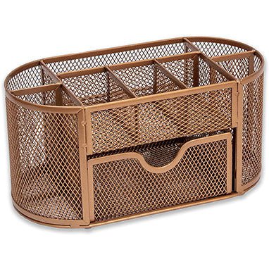 Osco Rose Gold Mesh Organiser with Drawer {WMD03-RG}