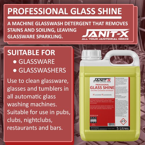 Janit-X Professional Machine Glass Shine Detergent 5 Litre