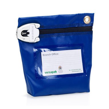 Versapak Small Secure Cash Bag 152x178x50mm BLUE (CCB0)