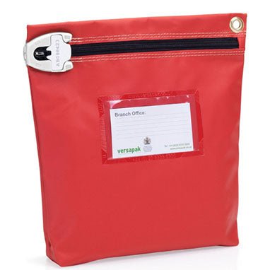 Versapak Medium Secure Cash Bag 267x267x50mm RED (CCB1)