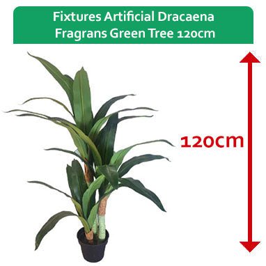 Fixtures Artificial Dracaena Fragrans Green Tree 120cm