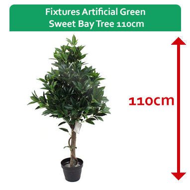Fixtures Artificial Green Sweet Bay Tree 110cm
