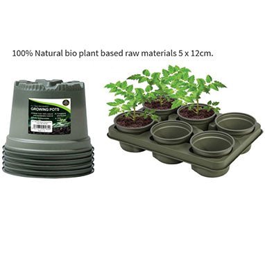Garland Biodegradable Growing Pots Pack 5, 12cm 