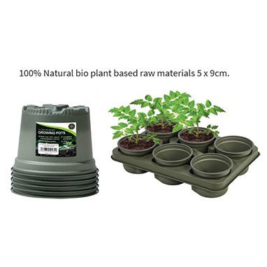 Garland Biodegradable Growing Pots Pack 5, 9cm  - PACK (10)