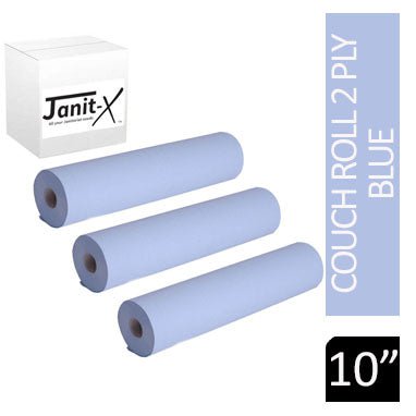 Janit-X Couch Rolls Blue 2ply 10inch