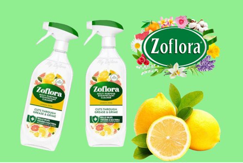 Zoflora Lemon Zing Trigger 800ml - PACK (8)