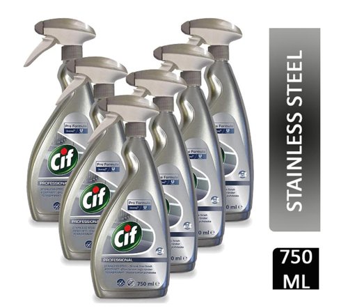 Cif Pro-Formula Stainless Steel and Glass Cleaner 750ml
