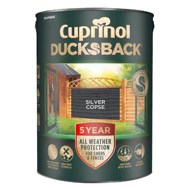Cuprinol Ducksback 5Y Fence & Shed SILVER COPSE 5 Litre