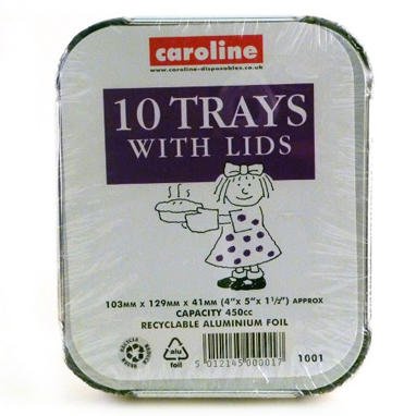 Caroline Foil Tray & Lid 16oz Pack 10's