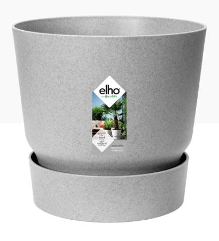 Elho Greenville Round Pot & Base LIVING CONCRETE 16cm - PACK (5)