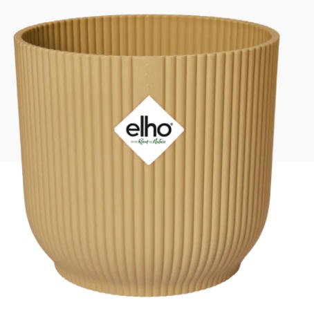 Elho Vibes Fold Round 14cm Display Pot BUTTER YELLOW - PACK (8)
