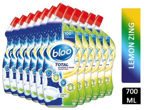 Bloo Total Hygiene & Shine Lemon 700ml - PACK (10)