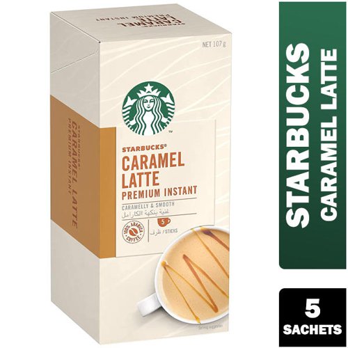 Starbucks White Caramel Latte Instant Coffee Sachets 5x21.5g - PACK (6)
