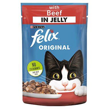 Felix Cat Pouch Beef In Jelly 20x100g